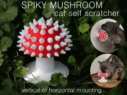 Spiky Mushroom Cat Self Scratcher Groomer