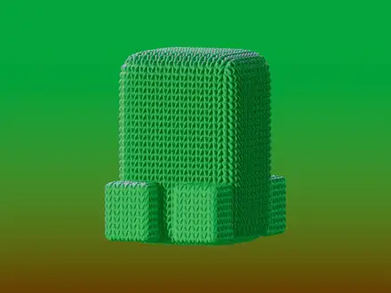 Cute Knitted Minecraft Creeper Required)
