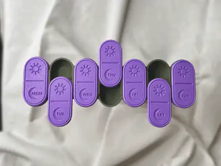 Pill Box, Pill Organizer - 7 Days, Morning & Night