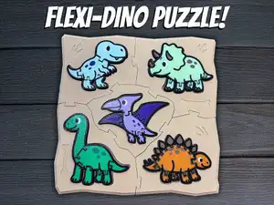 Flexi Dinosaur Matching Puzzle