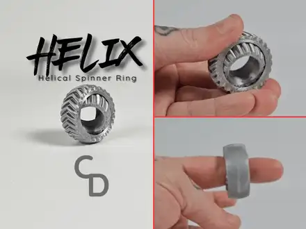 Fidget Spinner Ring Helix