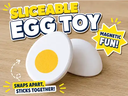 Sliceable magnetic egg