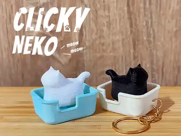 Clicky Neko, Serious Litter Box Cat Fidget Toy