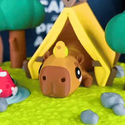 Diorama for Cute Flexi Animals, Capybara Edition