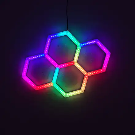 Hexagon led light - Parametric and Modular model