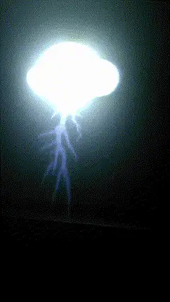 Stormy Dreams: Cloud Night Light w/ Lightning Bolt