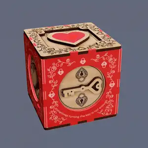 Hearts Unlocked - Mechanical Puzzle Box