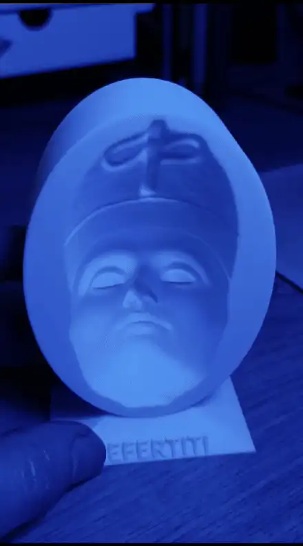 Nefertiti 3d mask illusion