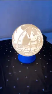 Sonic the Hedgehog Lithophane lamp