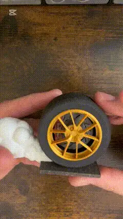 Spin wheel burnout desk gadget