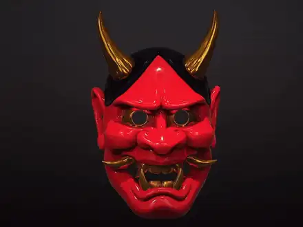 Hannya Demon Mask - Traditional Japanese Oni