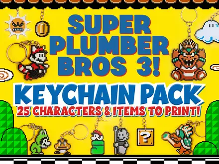 Super Plumber Bros 3 Keychain Pack