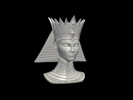 Egyptian Queen Bust, Pharaoh Deity Sculpture