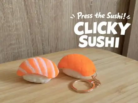 Clicky Sushi, Salmon Nigiri Fidget Toy