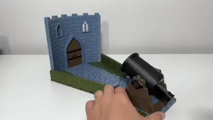 Dice Cannon & Castle Wall Scene