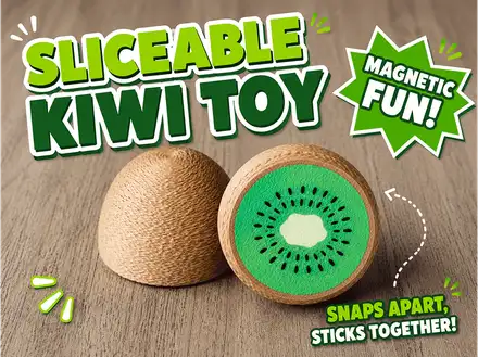 Sliceable magnetic kiwi