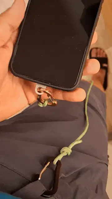 Phone Lanyard with Carabiner Loop