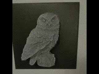 Layered Sculpture - Owl wall decor