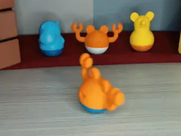 Crabby toy, rolling but not falling!