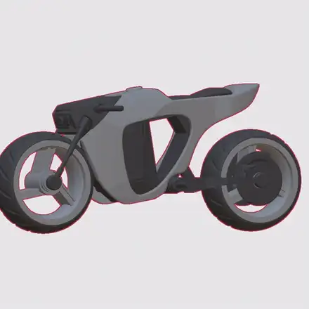 Futuristic Electric Motorcycle V1 for Dummy 13