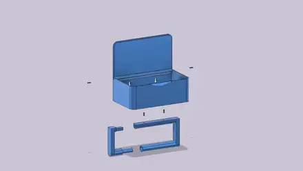 Toilet Paper Holder with Wet Wipes Box - No Screws
