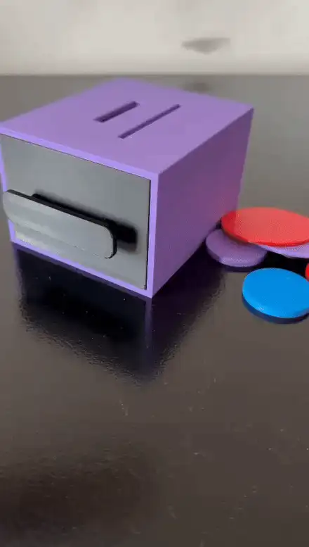 Montessori child puzzle box, baby toy coin drop v2