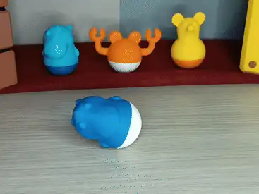 Dugongy toy, rolling but not falling!