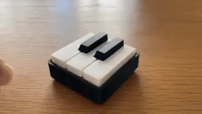 Piano Key Clicker, 5-Key Mini Keyboard Fidget