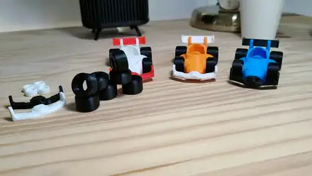 Toy racing car - ready to assemble