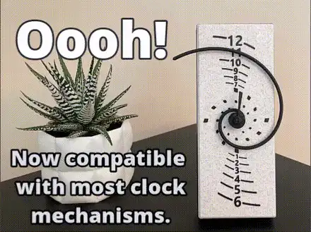 Custom Hands for Golden Spiral Clock