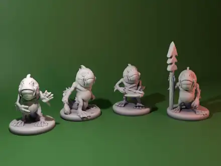 Locathah\Kuo-toa fishmen tribe Dnd miniature