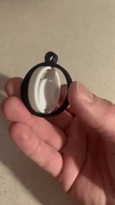 Rotating Apple Keychain