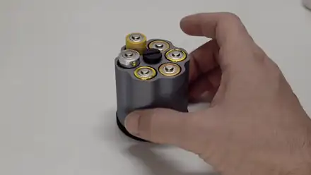 AA Battery holder revolver spinner V2