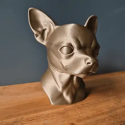 Chihuahua Bust, Realistic Dog Sculpture
