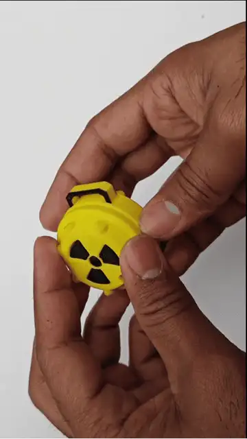 Rugged Airtag Case Keychain Nuclear Canister