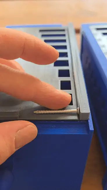 Screw sorter by length for countersunk screws