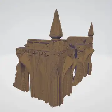 Wargame terrain Small ruin Grimdark Gothic