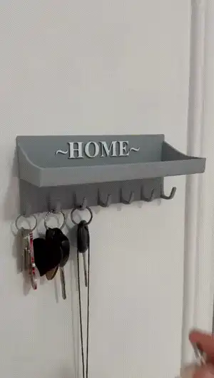 Key hanger with shelf