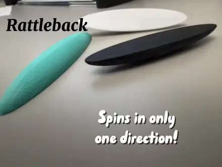 Rattleback (spins in only 1 direction!)