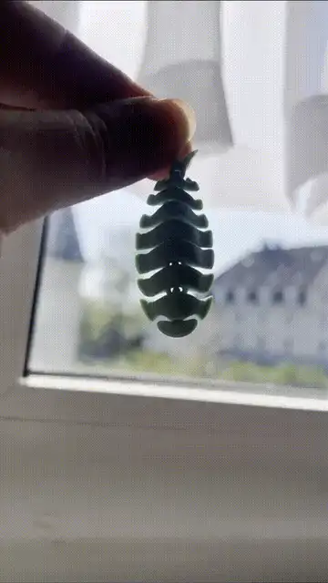 Articulated isopod toy - fidgety desk pet