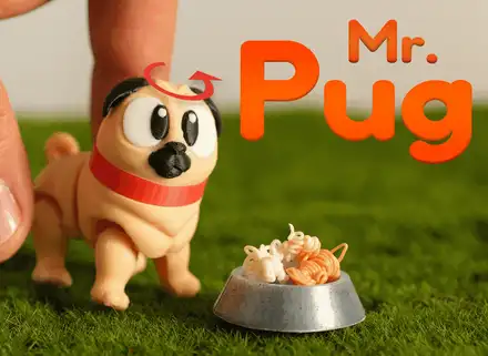 My Mini Pug Buddy, Articulated