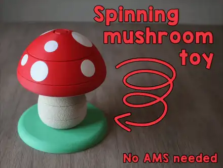 Spinning stackable mushroom toy