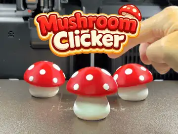 Mushroom Clicker, Cute Desk Fidget Toy