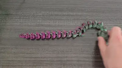 Crystal Spine Flexi Dragon - Dragon Fidget Toy