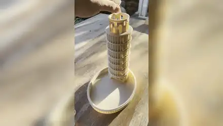 Leaning Dice Tower of Pisa