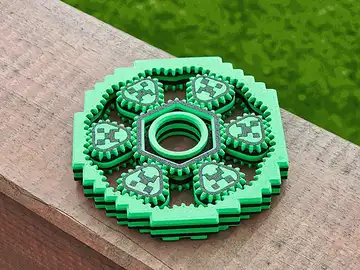 Minecraft Fidget Spinners with Gears