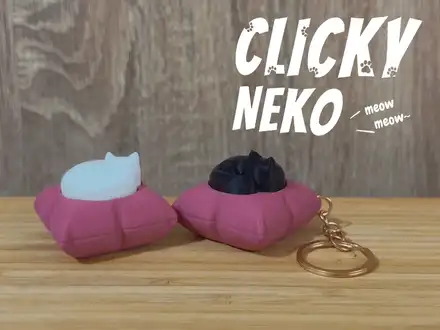 Clicky Neko, Sleeping Pillow Cat Fidget Toy