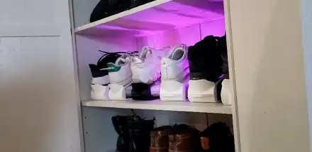 Shoe Organizer With Pull Tab.