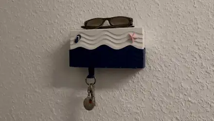 Hidden Magnetic Key Holder - Seaside Theme