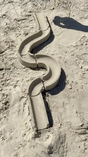 Sand molds for marble runs